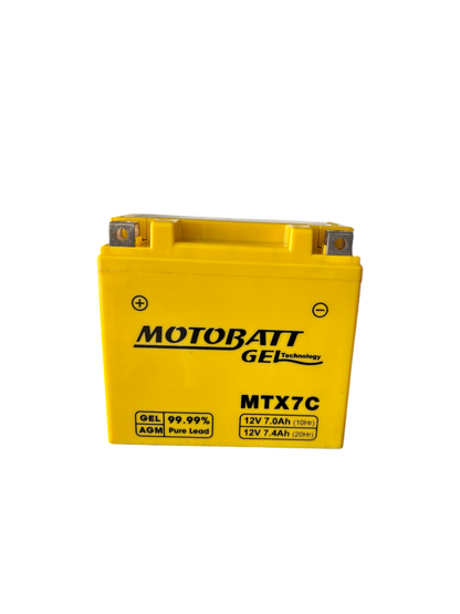 Batería Motobatt MTX7C 12V – Tecnología GEL Sellada y Libre de Mantenimiento