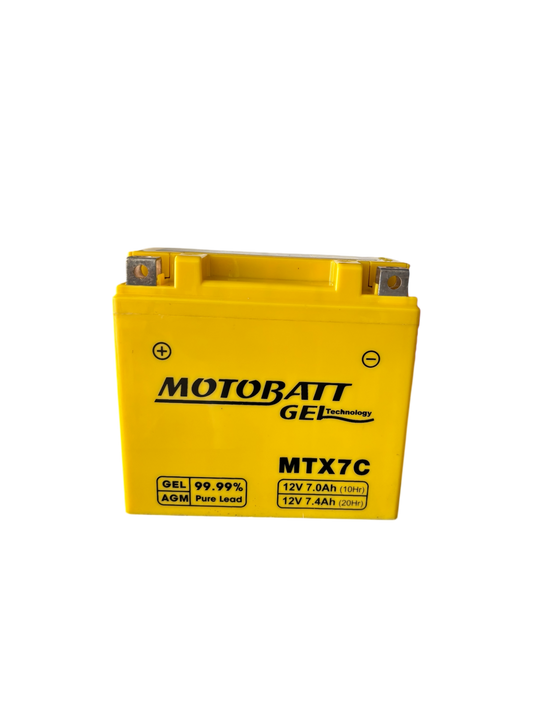 Batería Motobatt MTX7C 12V – Tecnología GEL Sellada y Libre de Mantenimiento